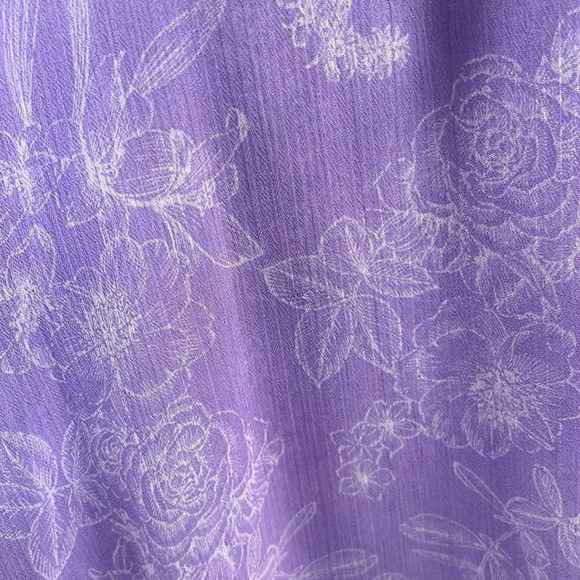 Chaps Women's Lavender Purple‎ White Faux
Wrap Lined Dress. Size 12. - Picture 12 of 14